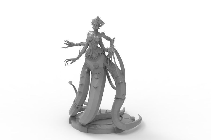 Snake Woman Creature 3D print model_2