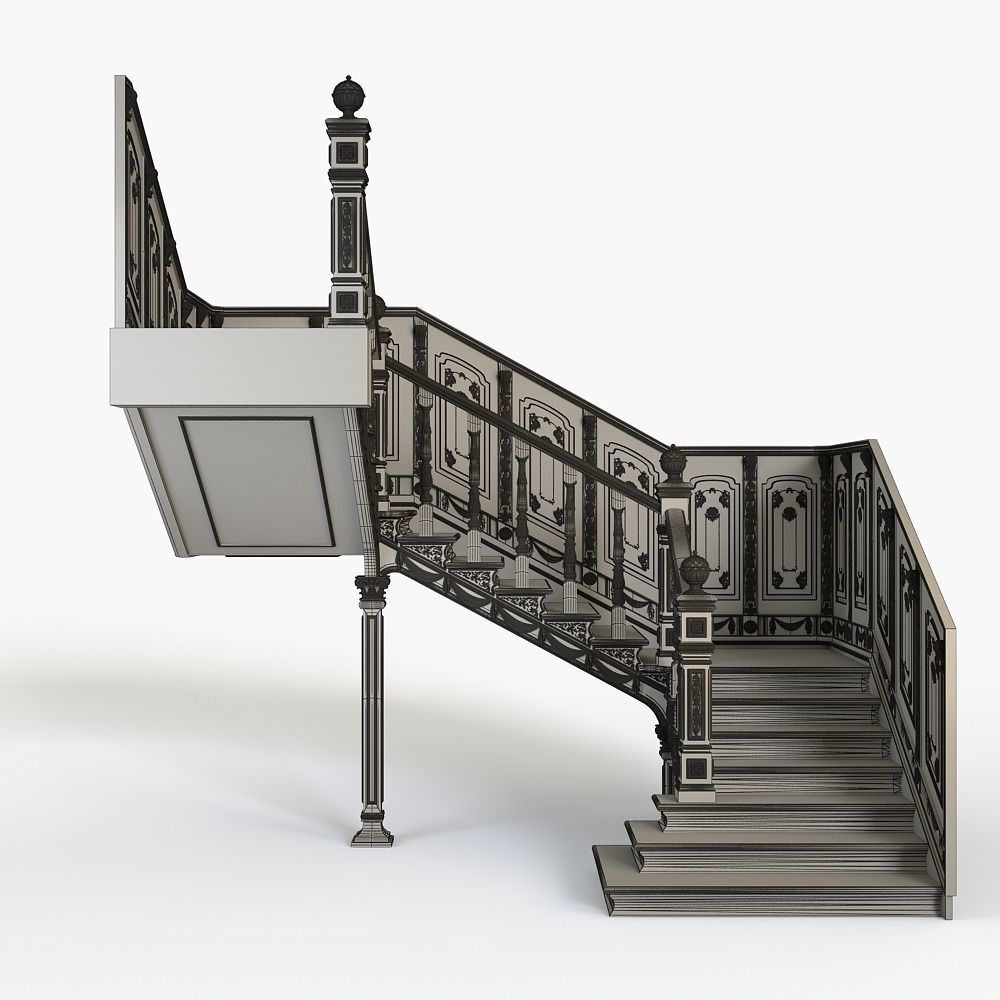 Stairs cnc kitbash 3D model_15