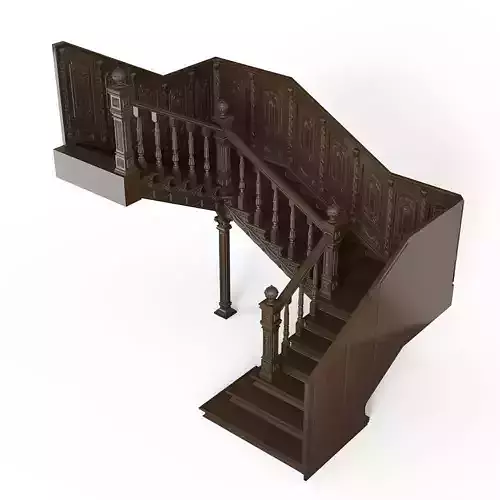 Stairs cnc kitbash 3D model