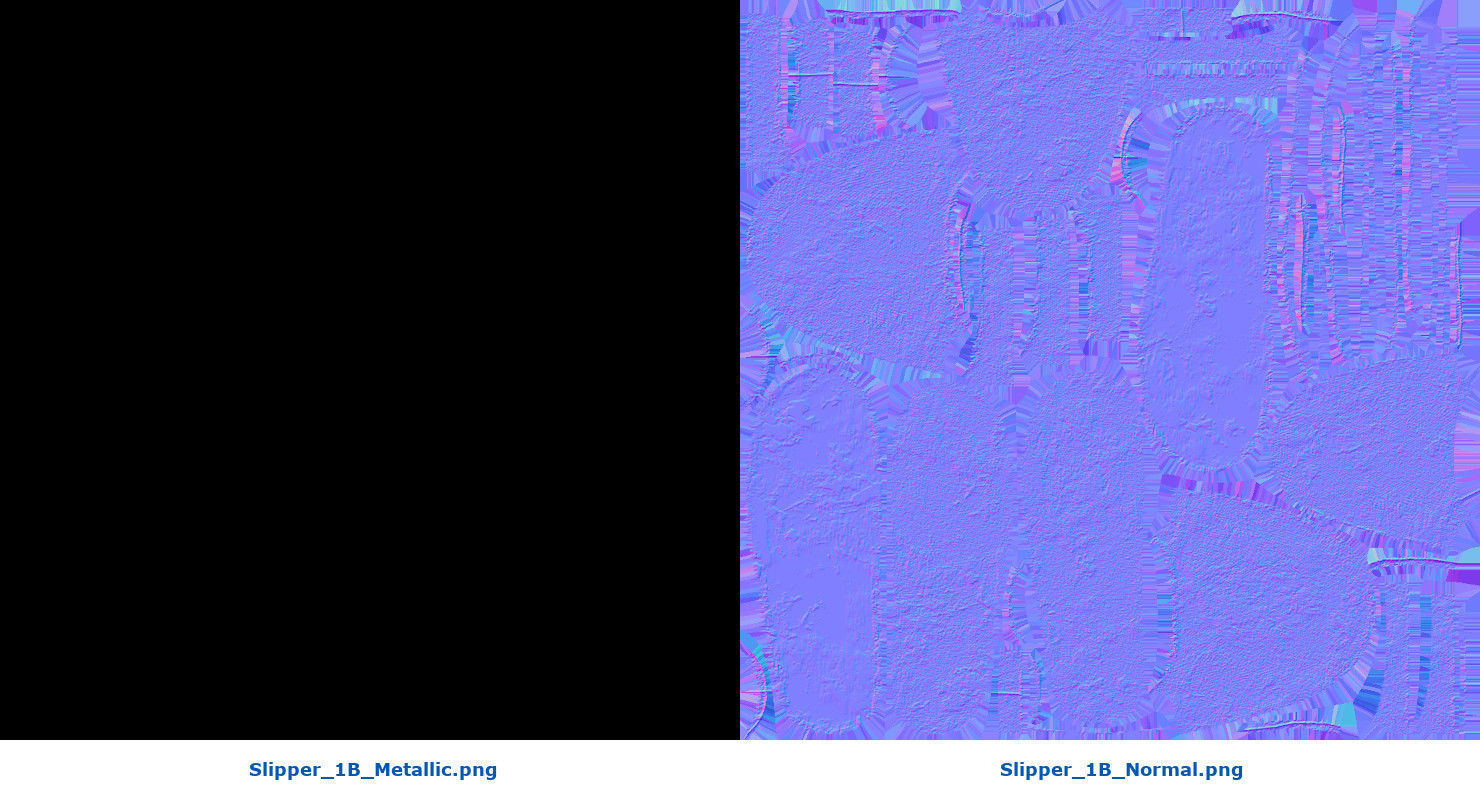 Slipper 1B Low-poly 3D model_11