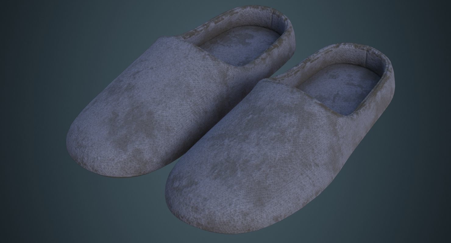 Slipper 1B Low-poly 3D model_3