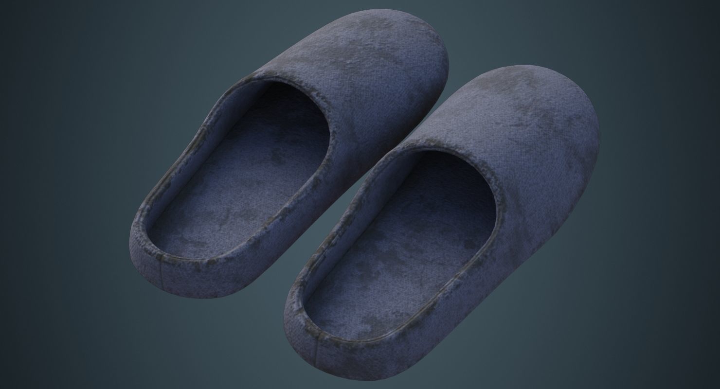 Slipper 1B Low-poly 3D model_5