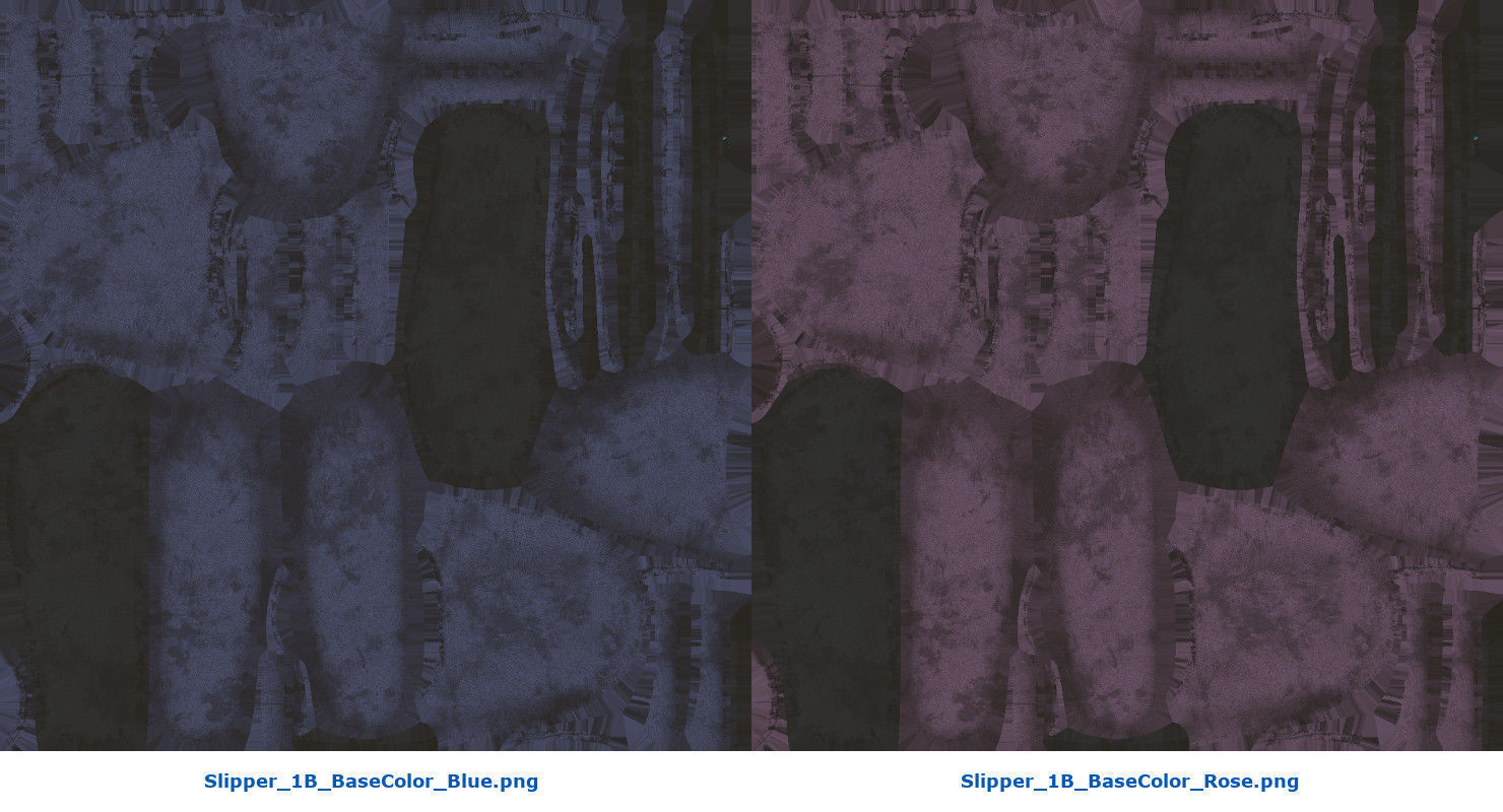 Slipper 1B Low-poly 3D model_10