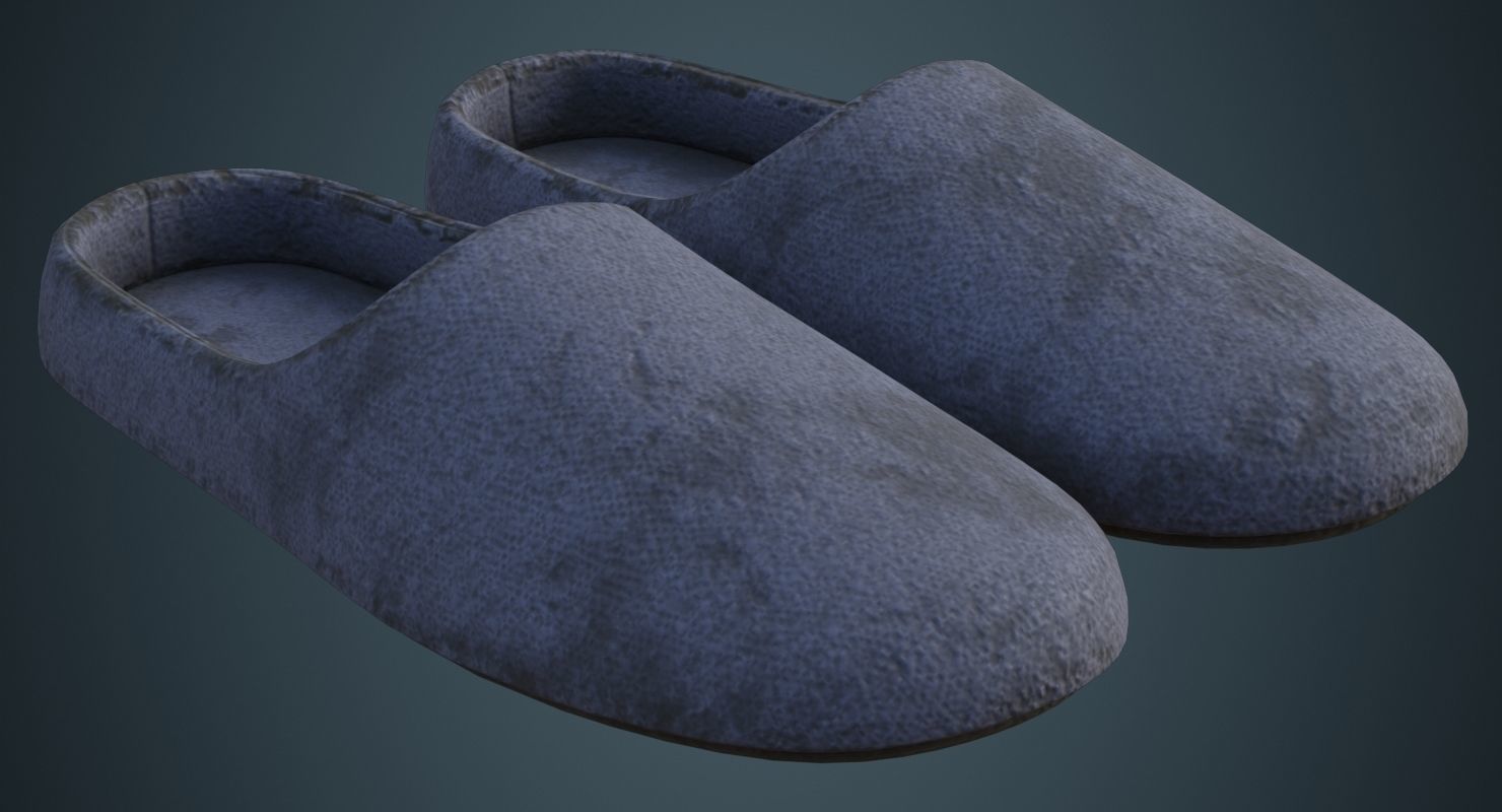Slipper 1B Low-poly 3D model_4