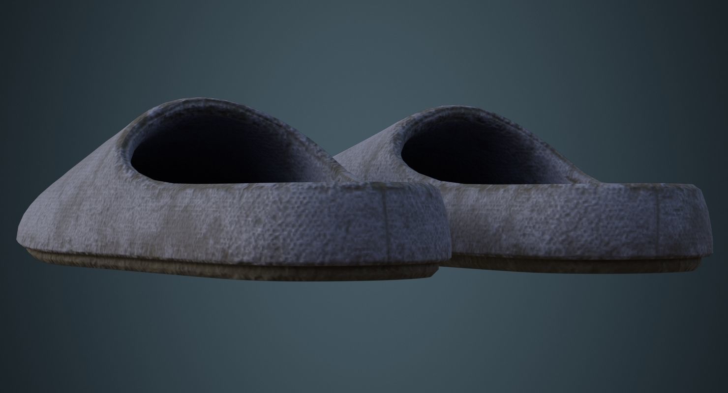Slipper 1B Low-poly 3D model_6