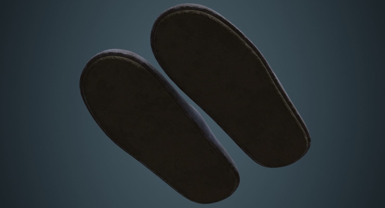 Slipper 1B Low-poly 3D model_7