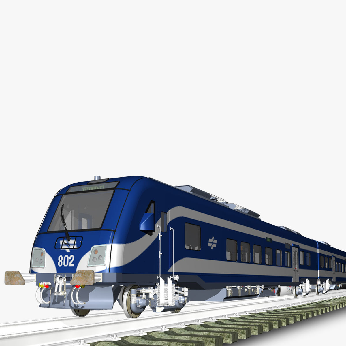 Siemens Viaggio Light Train Carts and Locomotive 3D model_18