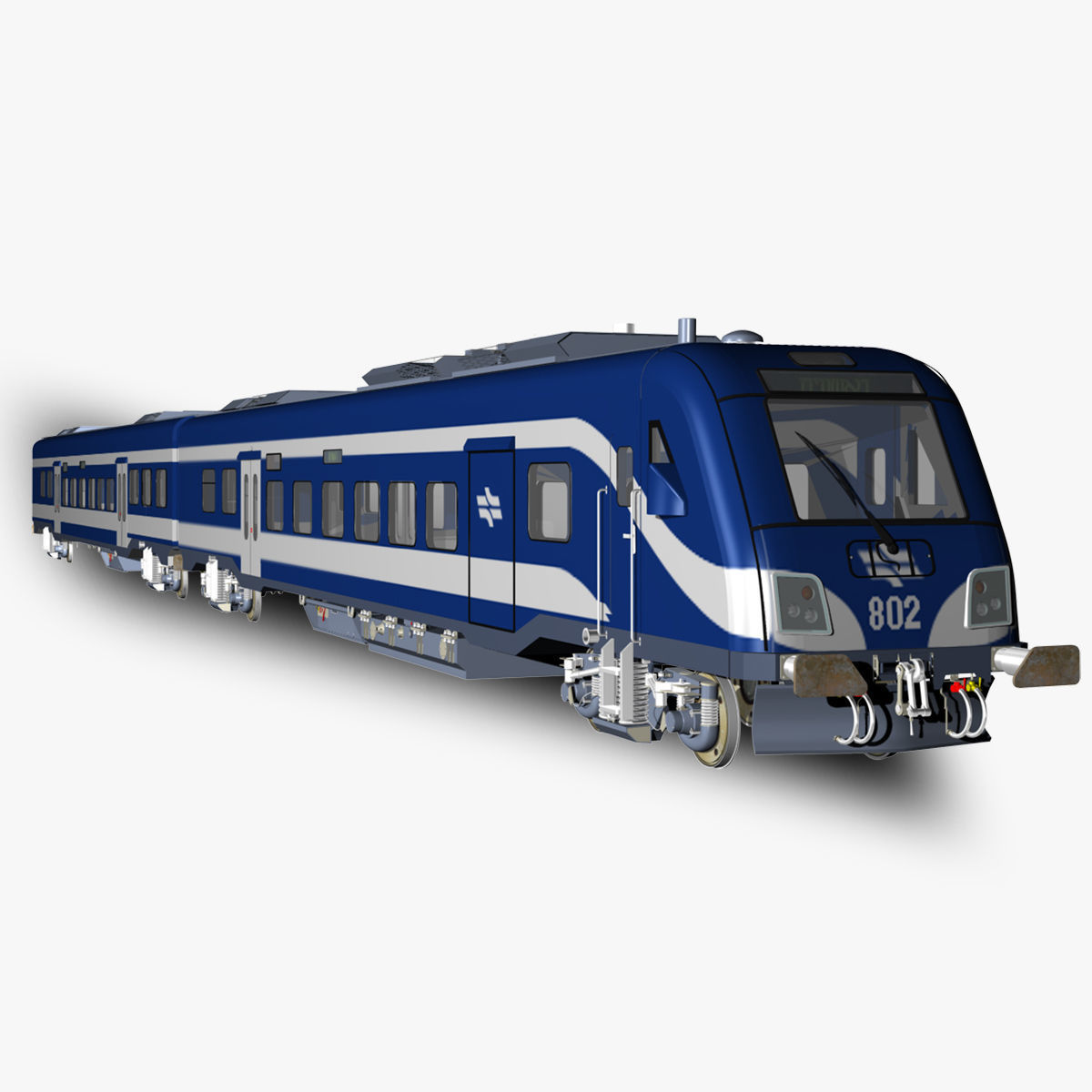 Siemens Viaggio Light Train Carts and Locomotive 3D model_2