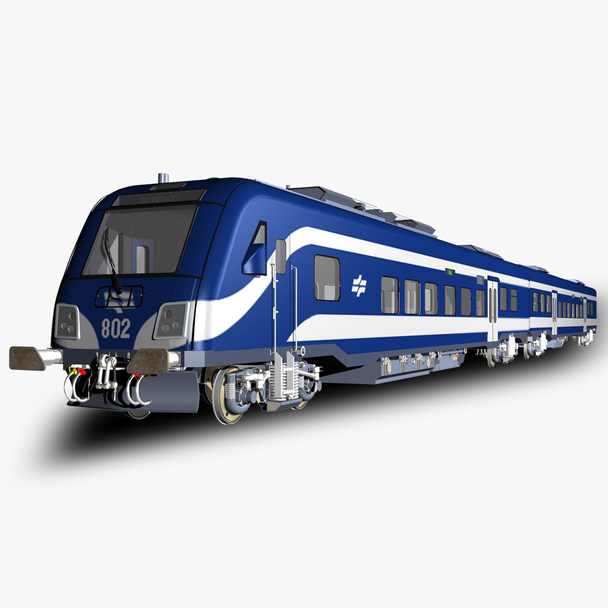Siemens Viaggio Light Train Carts and Locomotive 3D model_5