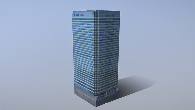 London Buiding Barclays 20ChurchillPlace Low-poly 3D model 7