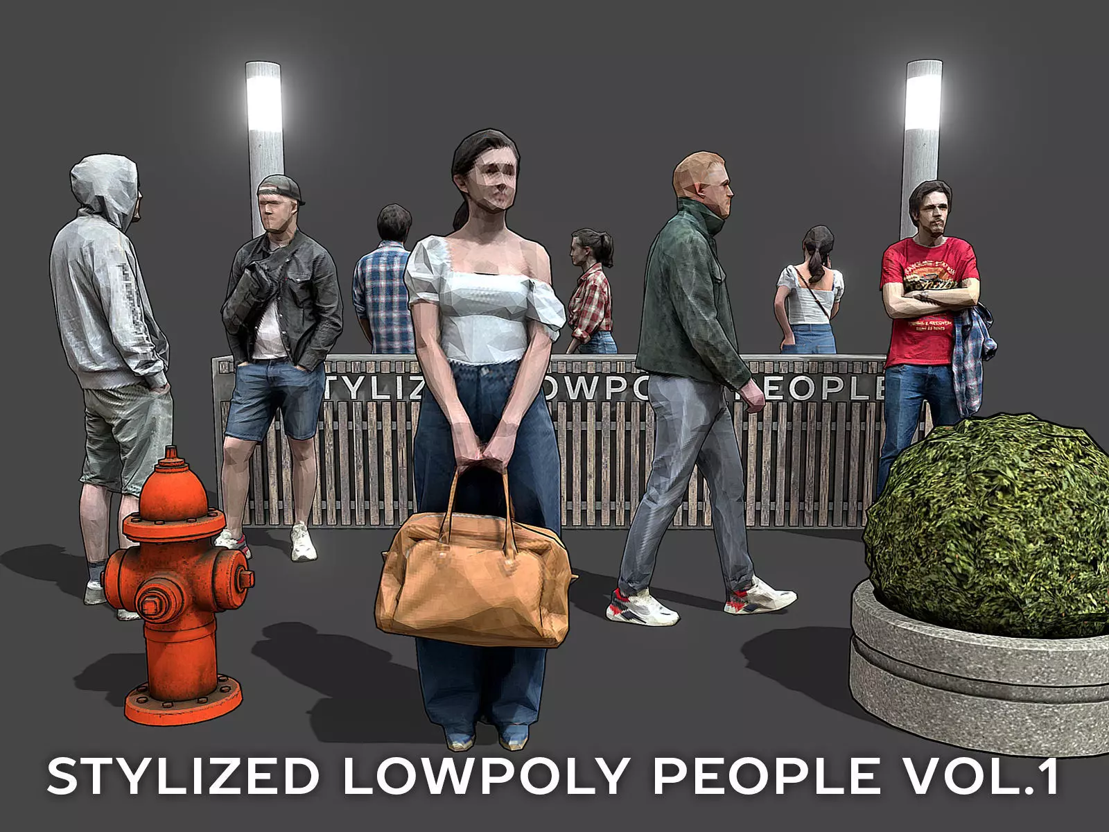 Stylized Lowpoly People Casual Pack Volume 1 Low-poly 3D model_0