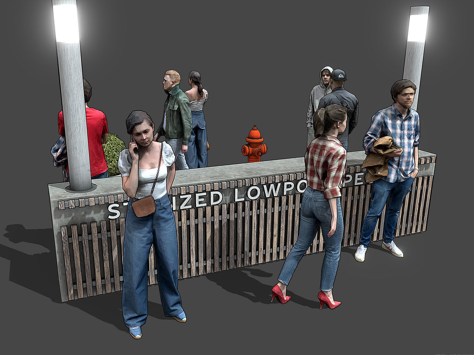 Stylized Lowpoly People Casual Pack Volume 1 Low-poly 3D model_6
