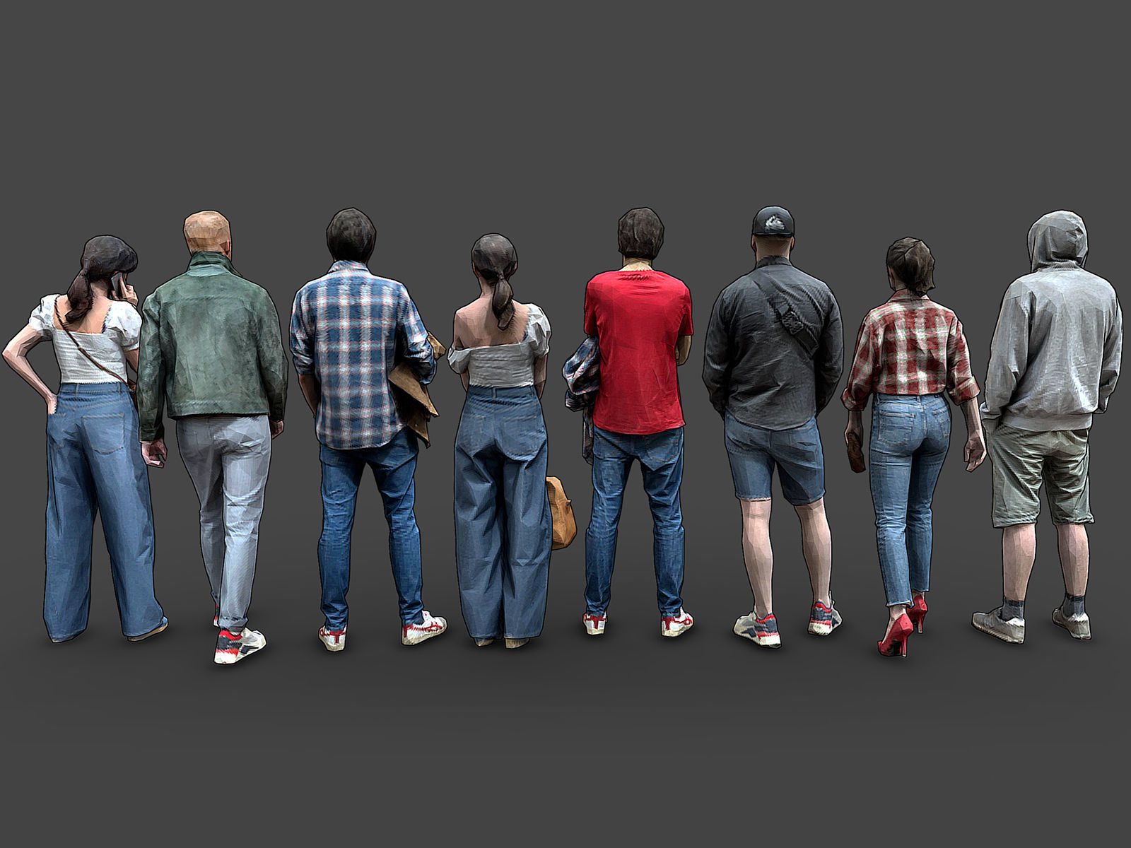 Stylized Lowpoly People Casual Pack Volume 1 Low-poly 3D model_3