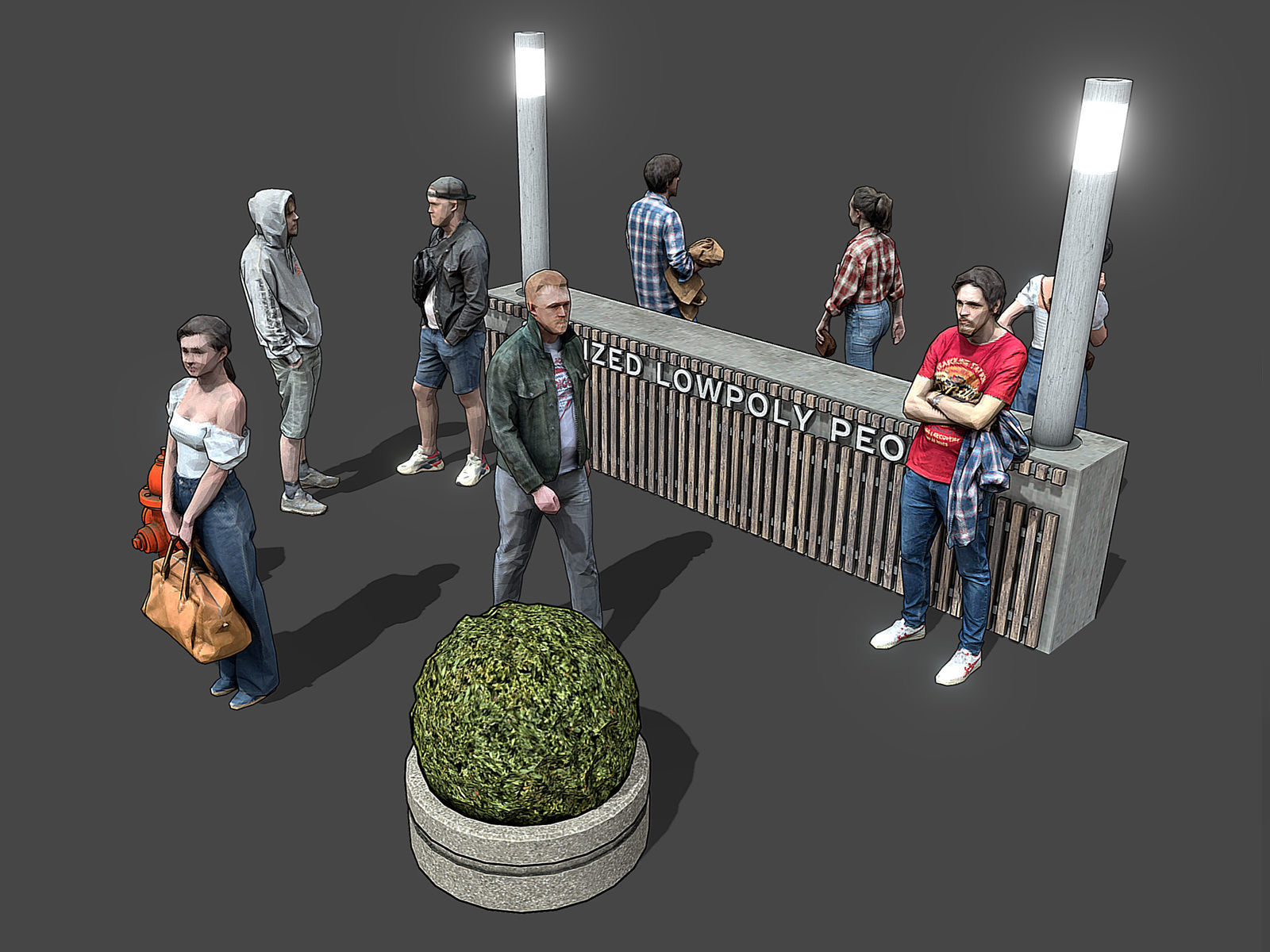 Stylized Lowpoly People Casual Pack Volume 1 Low-poly 3D model_4