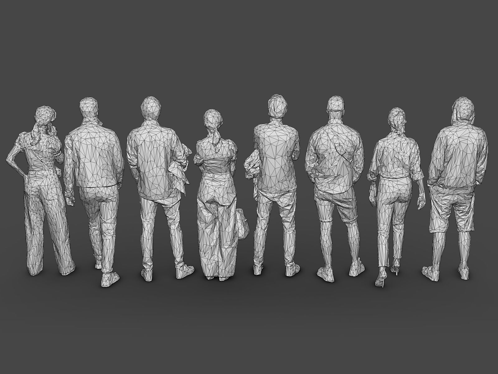 Stylized Lowpoly People Casual Pack Volume 1 Low-poly 3D model_8
