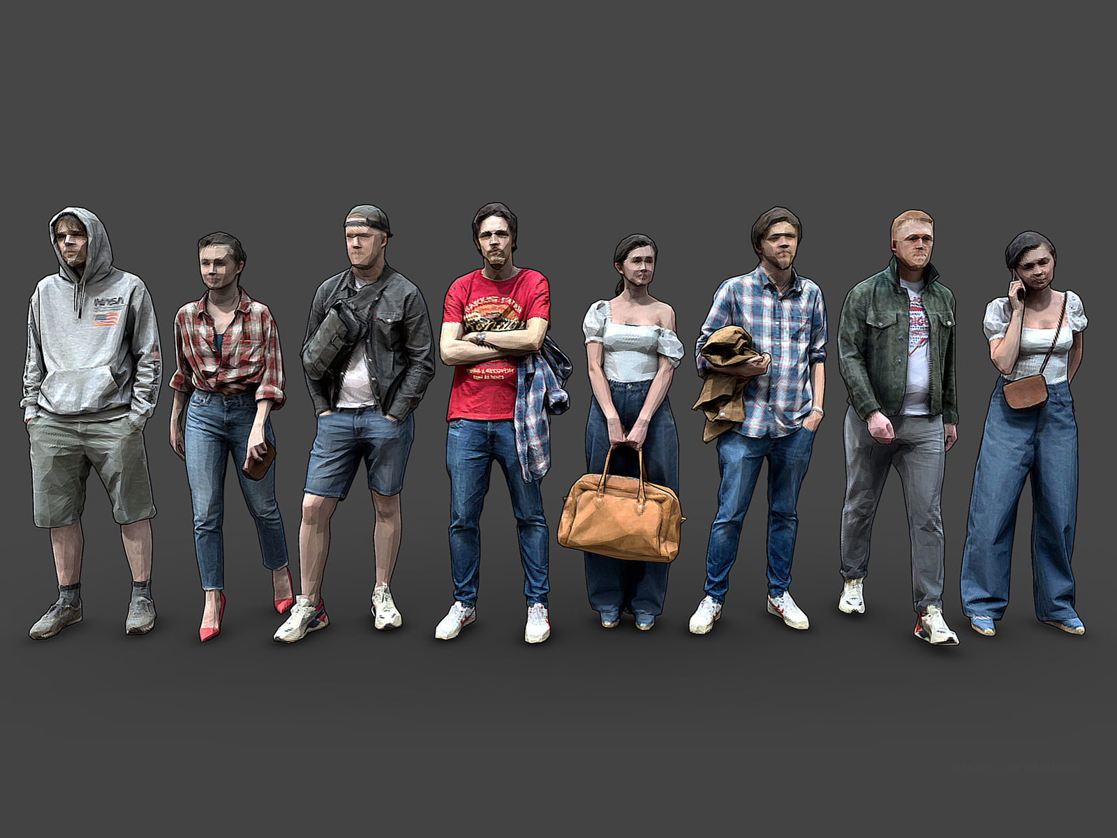 Stylized Lowpoly People Casual Pack Volume 1 Low-poly 3D model_2