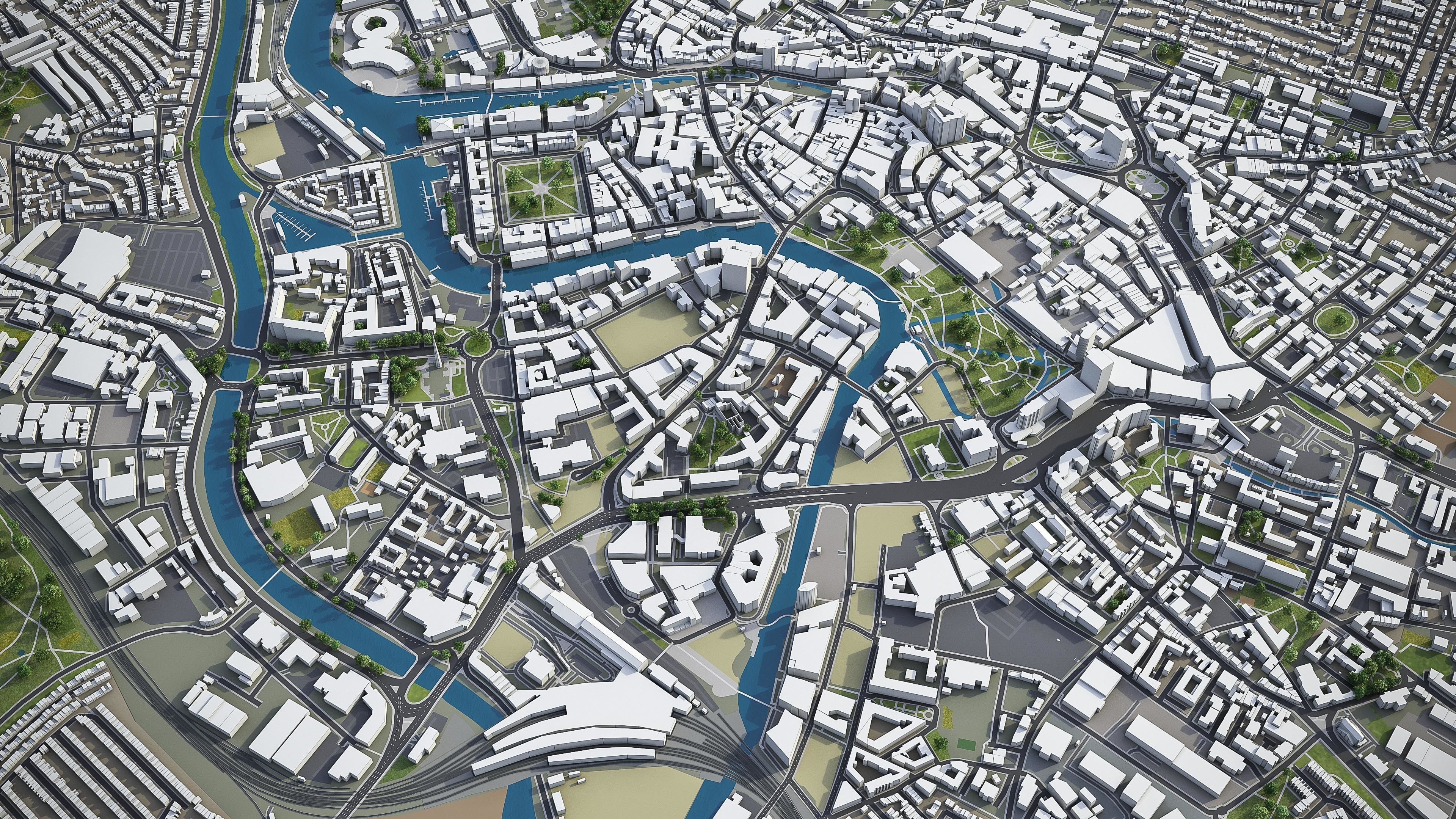 Bristol  Low-poly 3D model_7