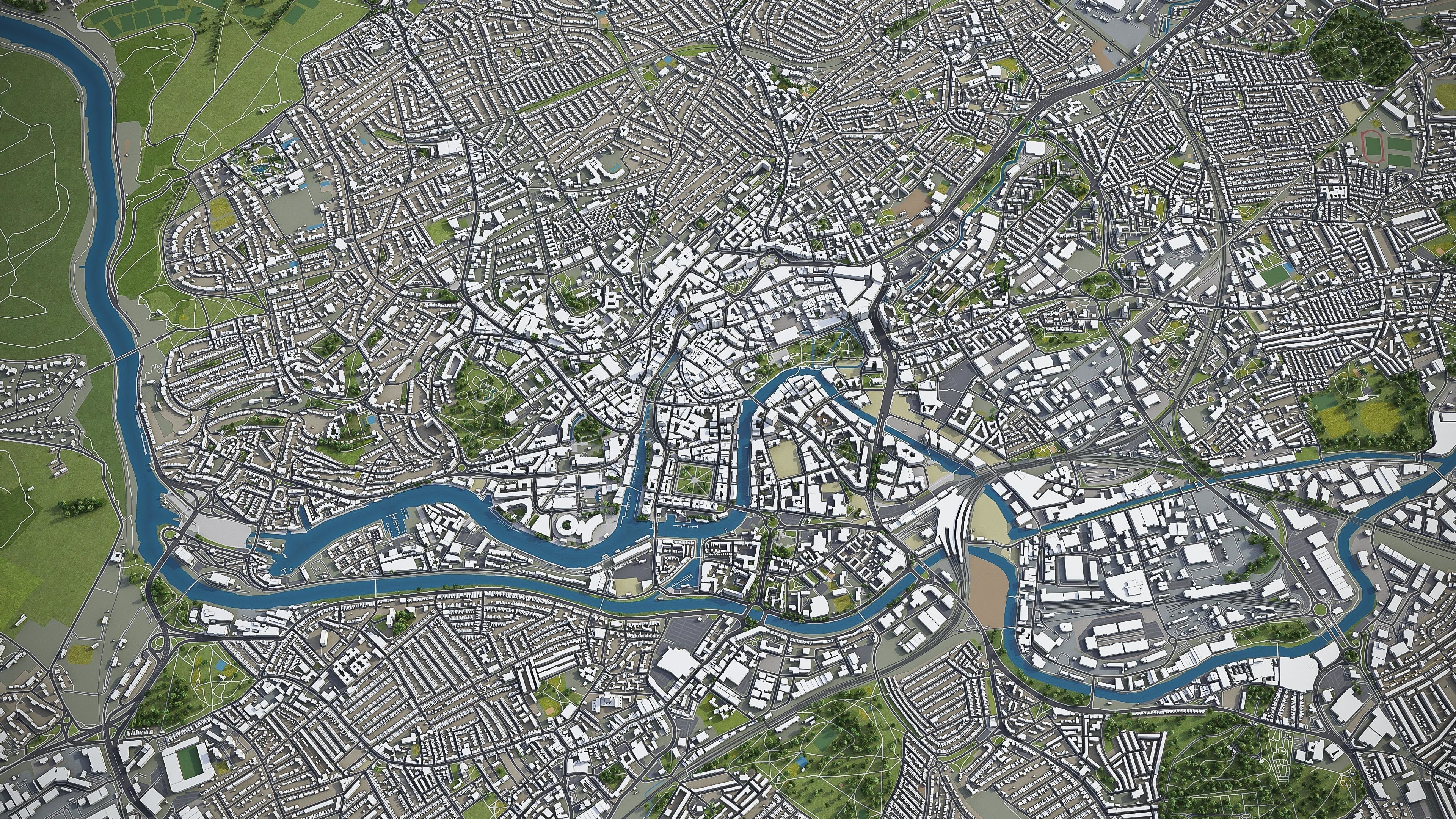 Bristol  Low-poly 3D model_3