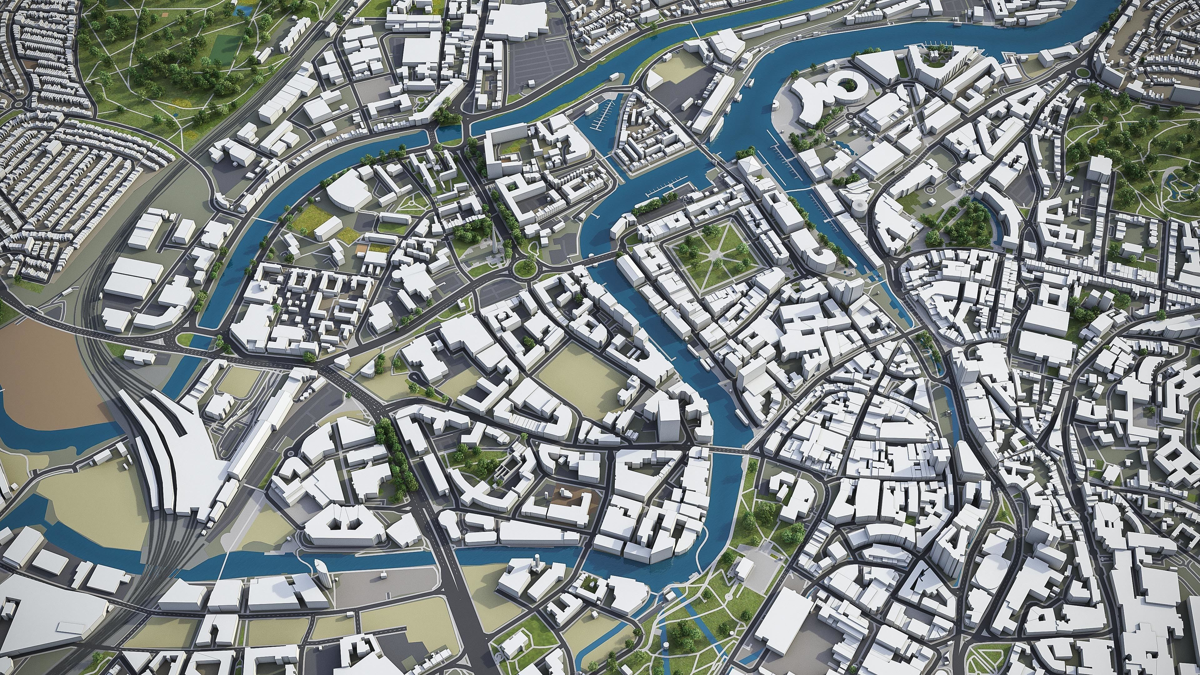 Bristol  Low-poly 3D model_5