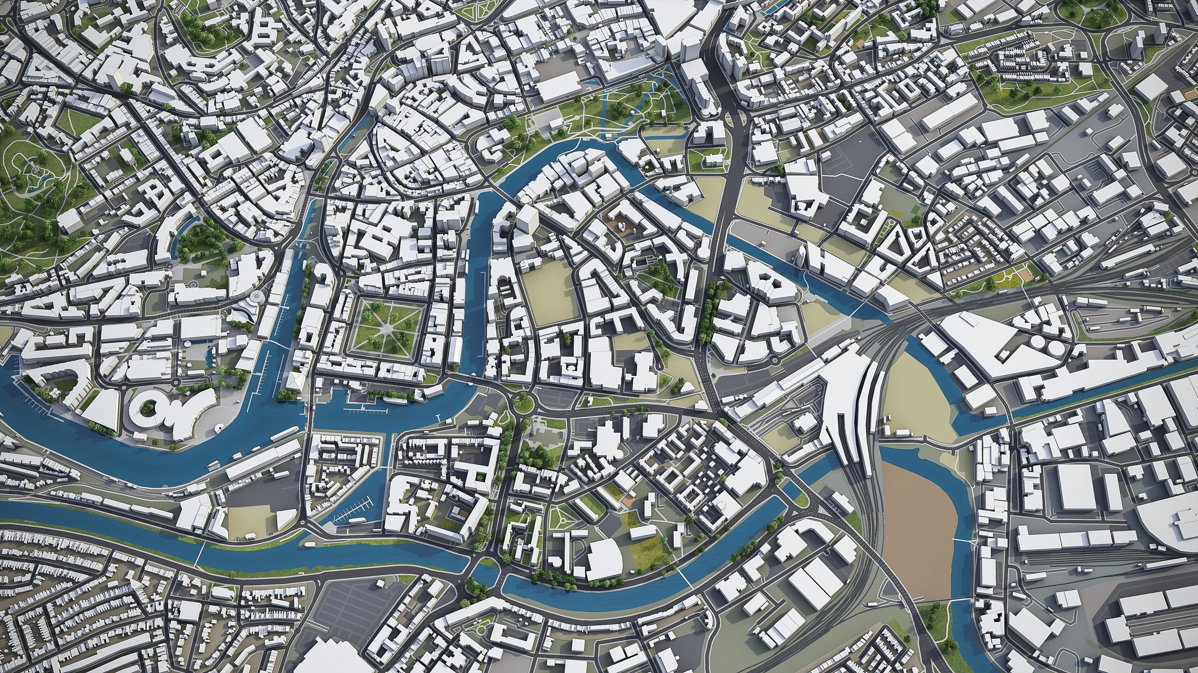 Bristol  Low-poly 3D model_2