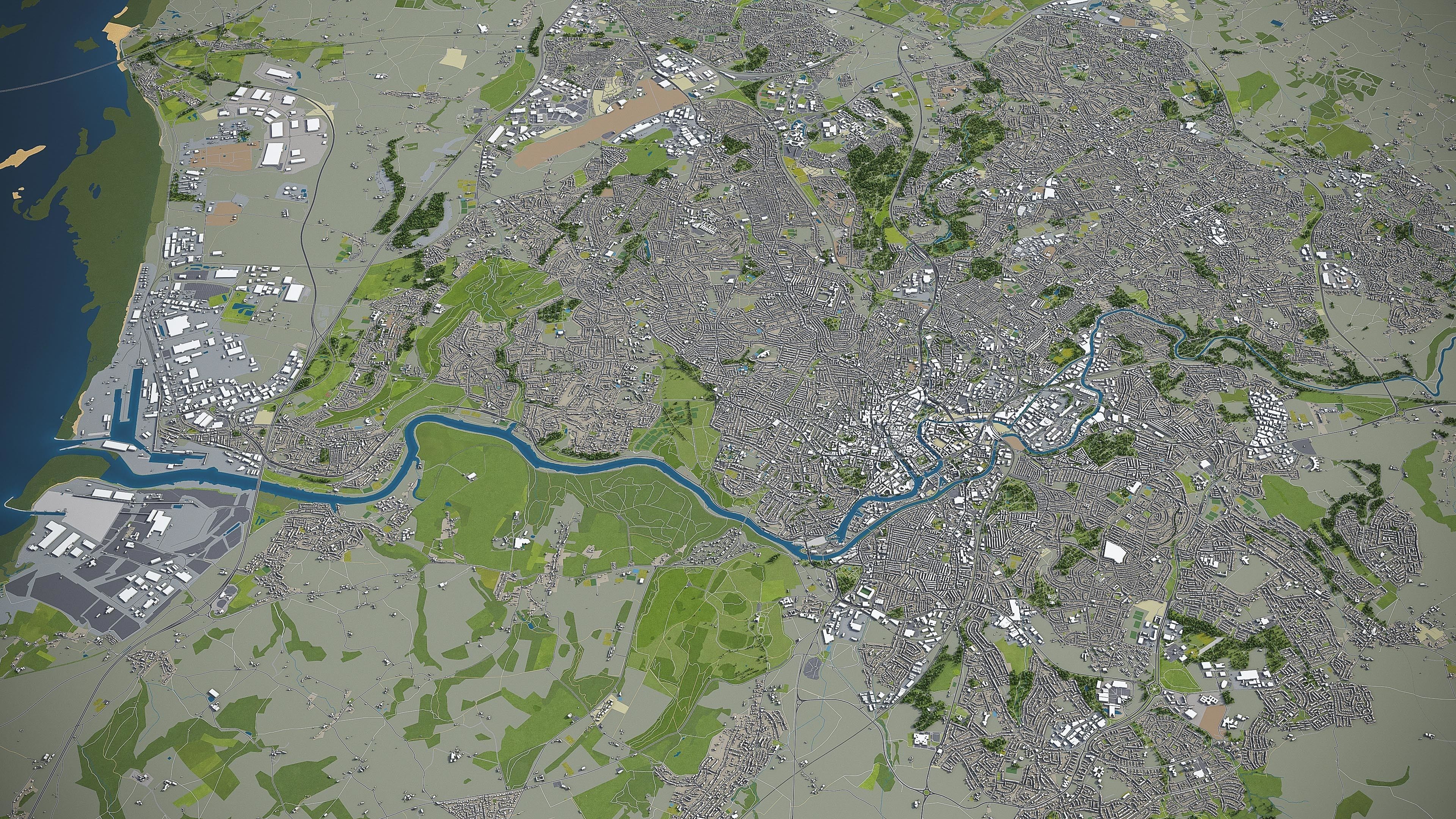 Bristol  Low-poly 3D model_12