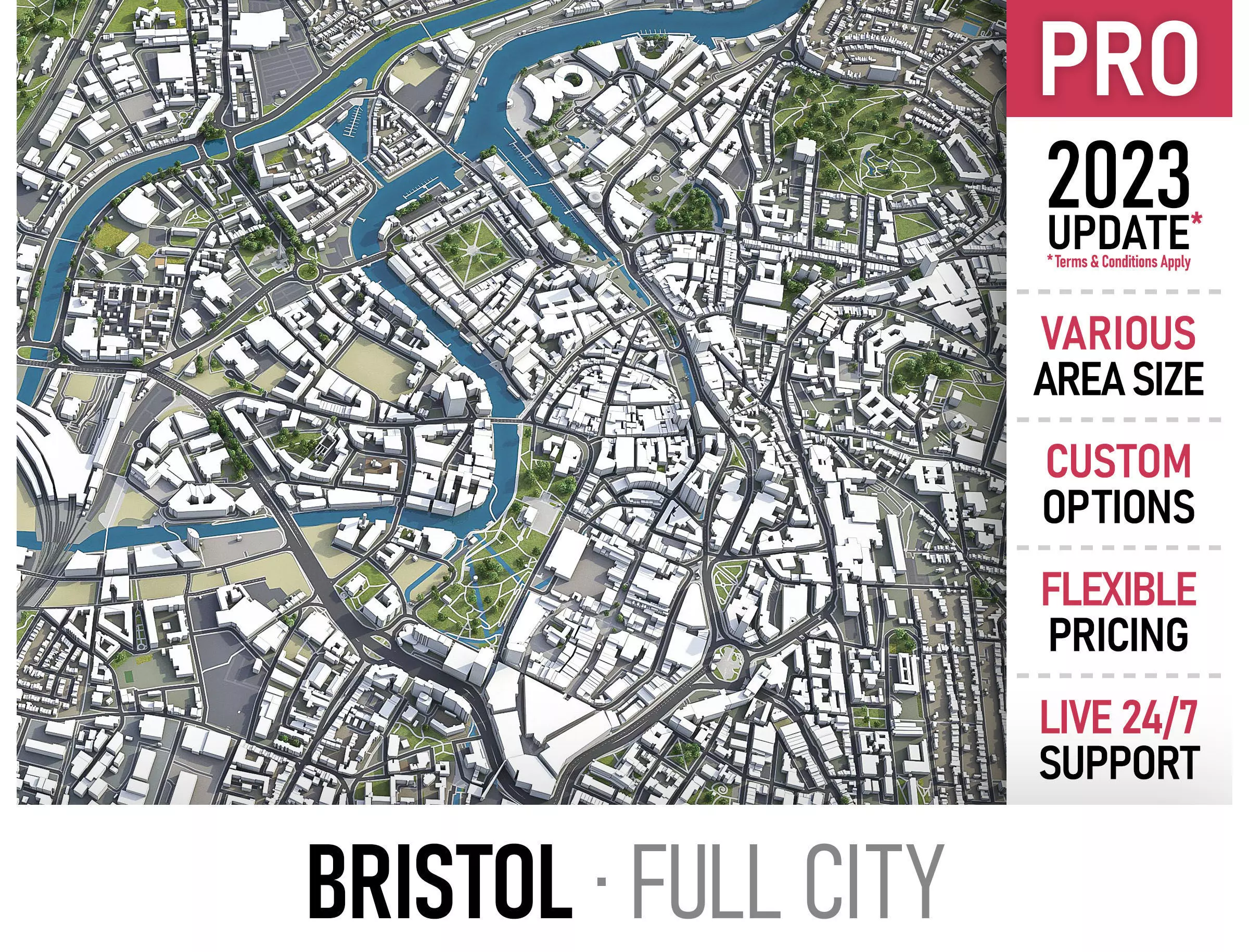 Bristol  Low-poly 3D model_0