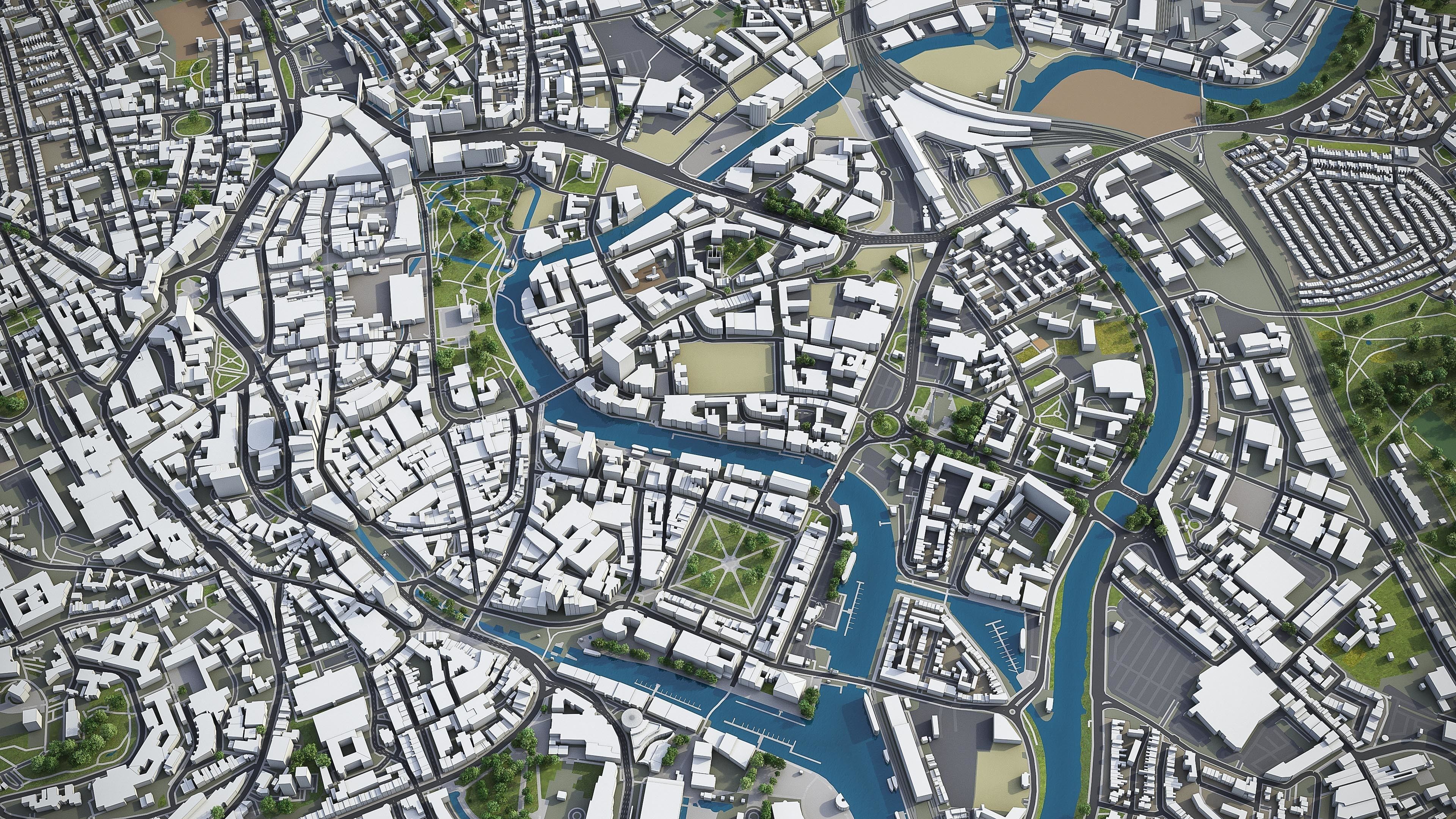 Bristol  Low-poly 3D model_4