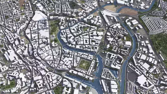 Bristol - 3D City Model Low-poly 3D model 4