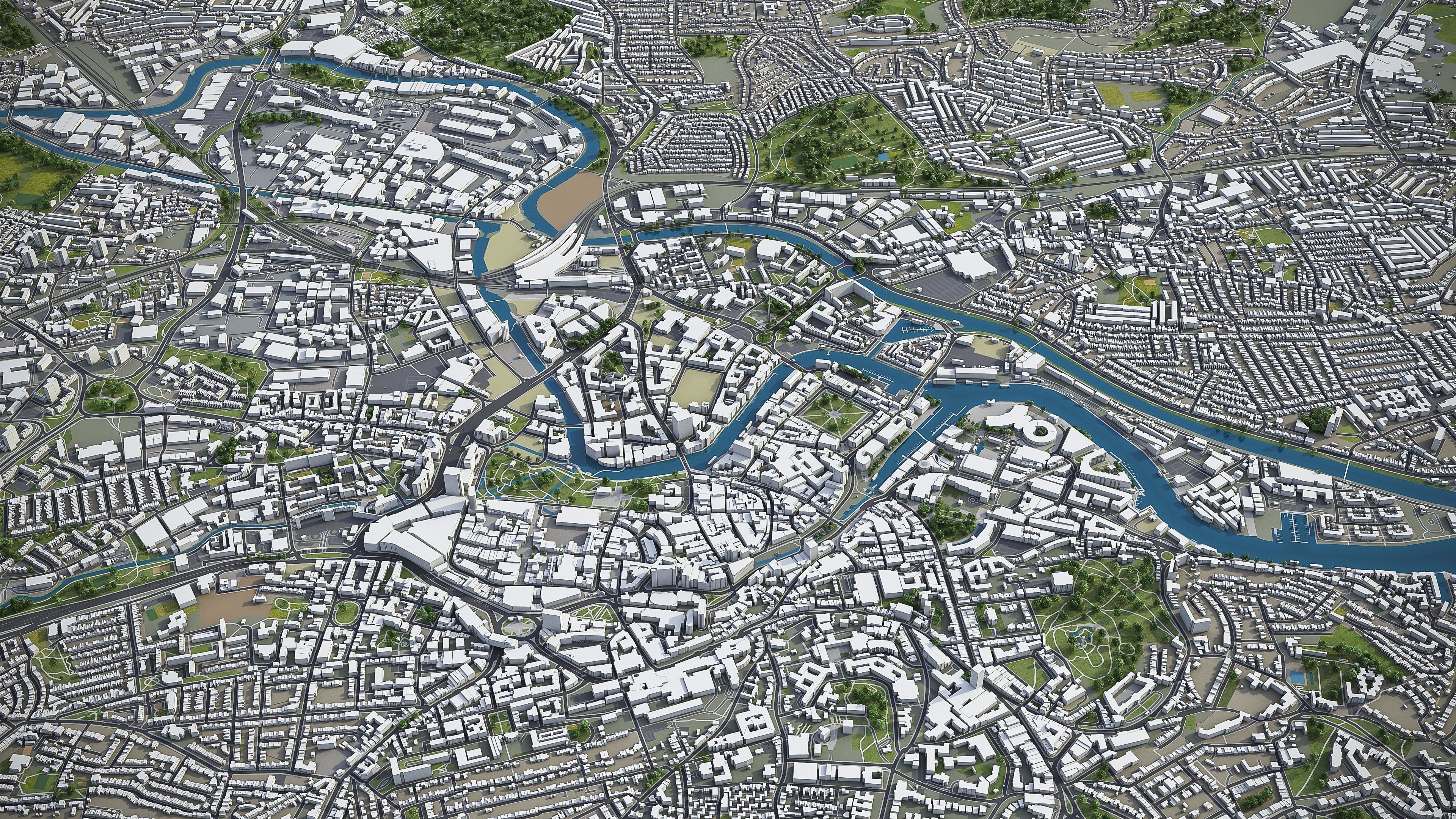 Bristol  Low-poly 3D model_8