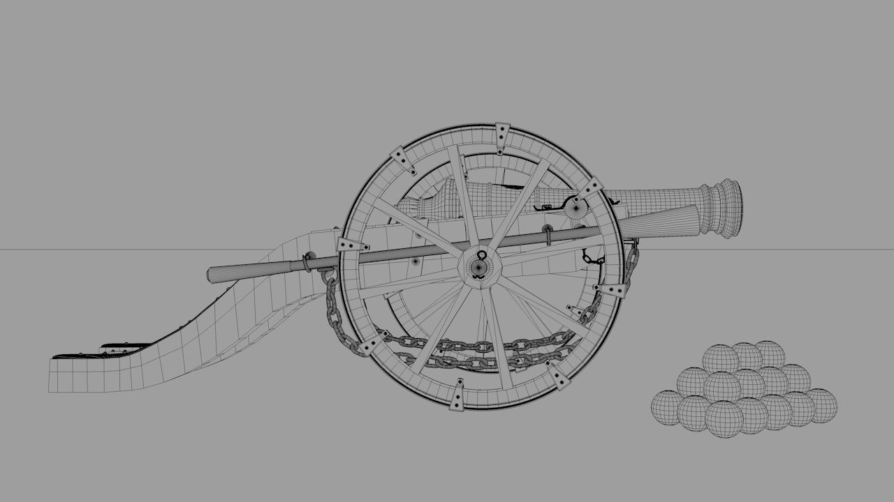 Cannon Louis XIV 3D model_9