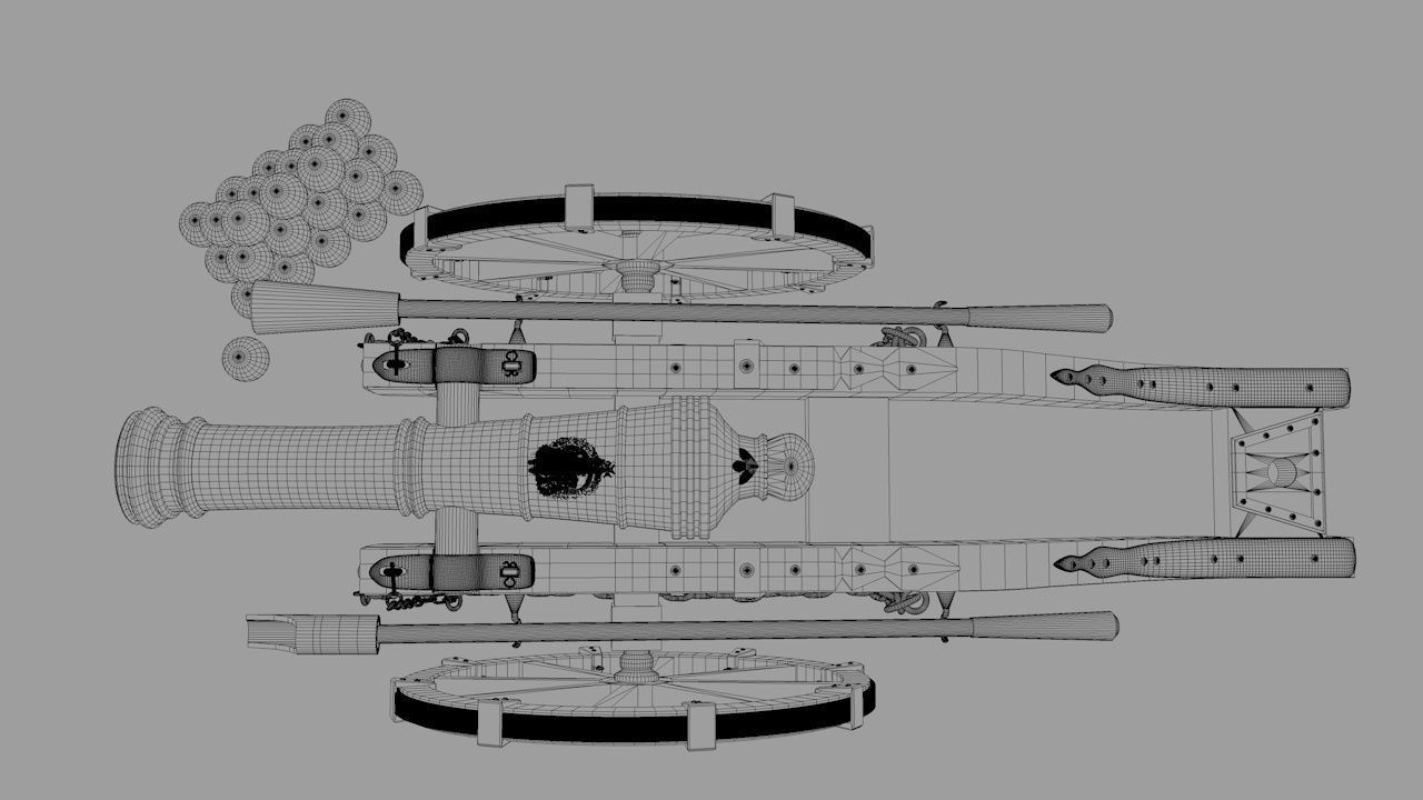 Cannon Louis XIV 3D model_10