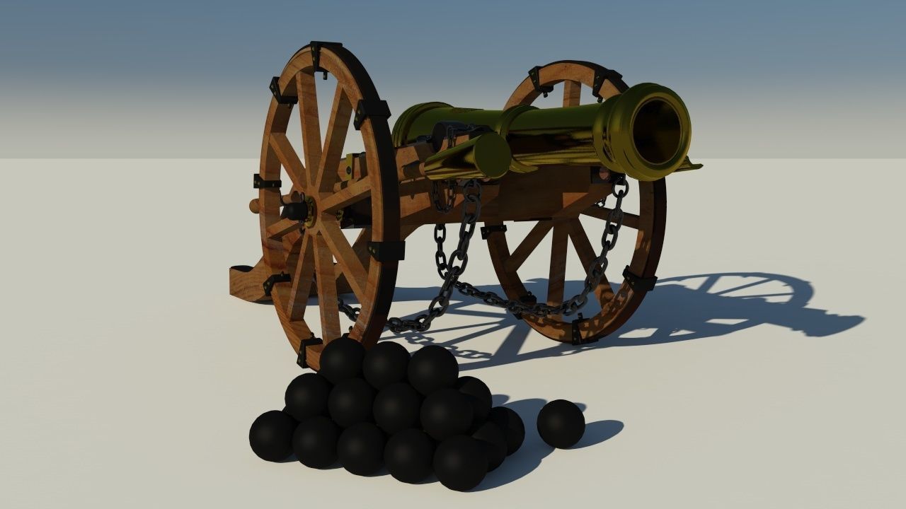Cannon Louis XIV 3D model_1