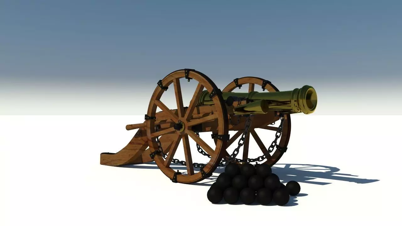 Cannon Louis XIV 3D model_0