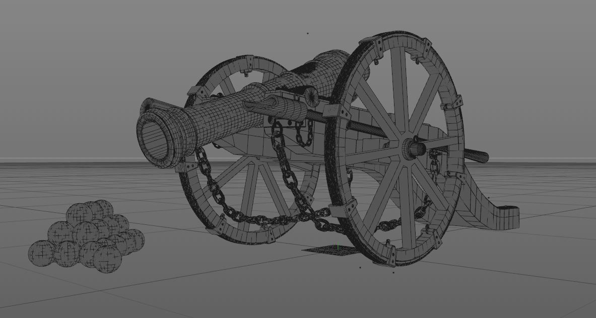 Cannon Louis XIV 3D model_12