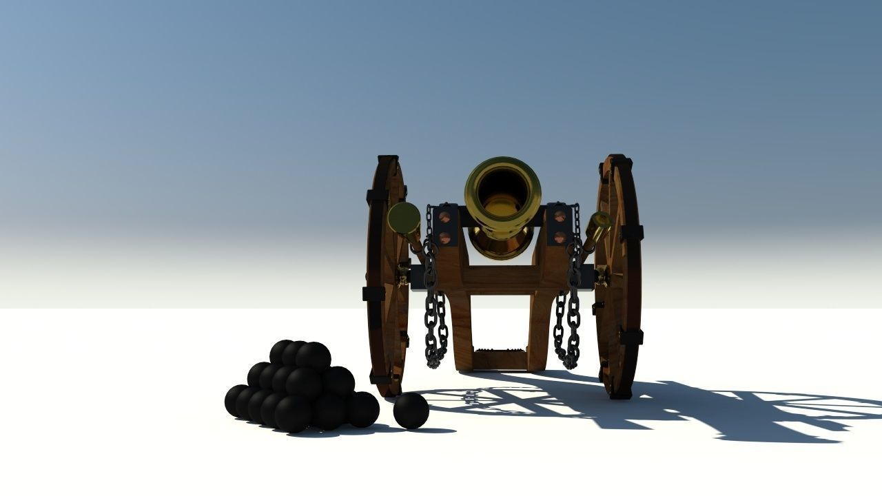 Cannon Louis XIV 3D model_2