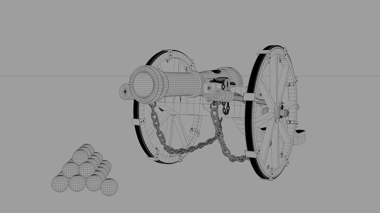 Cannon Louis XIV 3D model_8