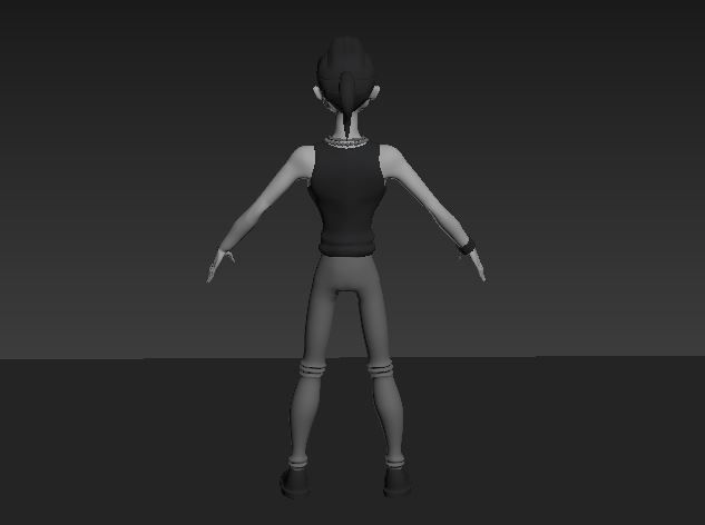 Punk Girl 3D model_11