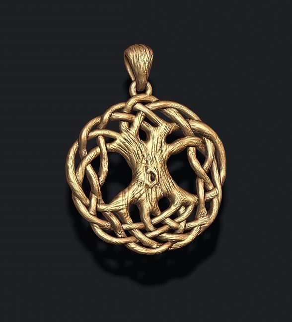 tree of life pendant 3D print model_7
