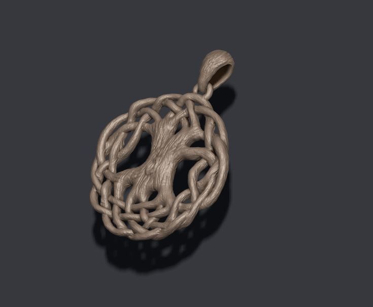 tree of life pendant 3D print model_1