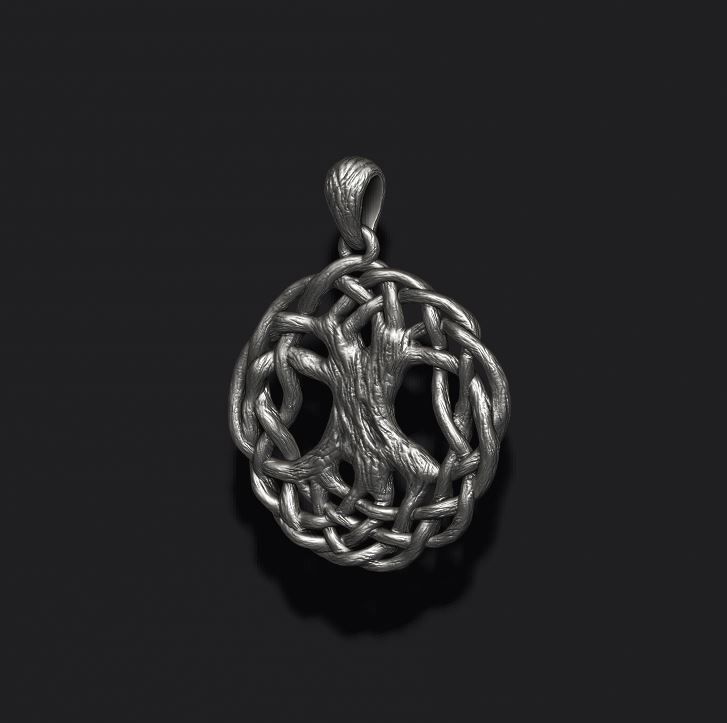 tree of life pendant 3D print model_2