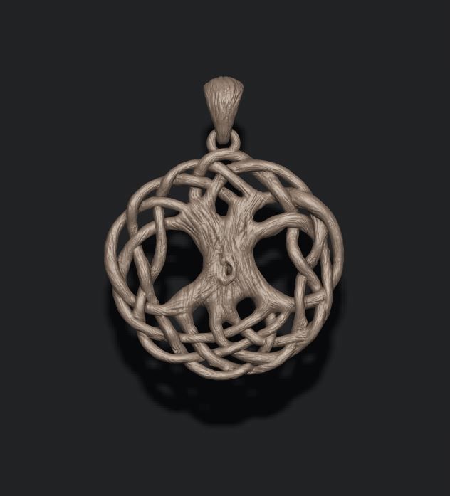 tree of life pendant 3D print model_6