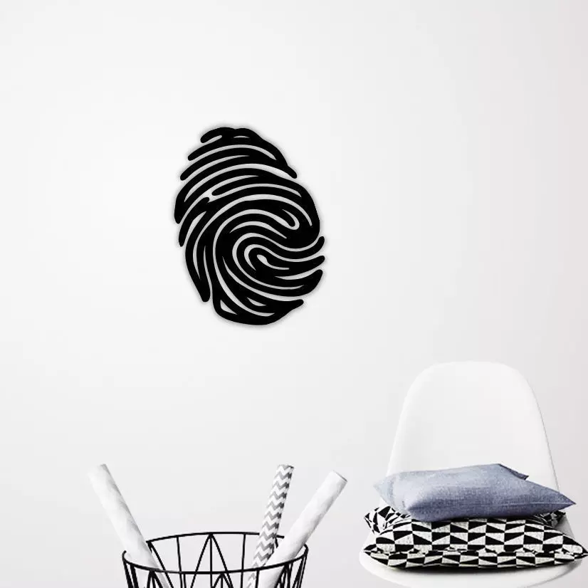 Finger Print wall art 3D print model_0