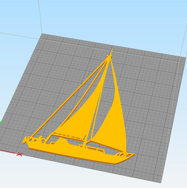 SAILING BOAT FOR WALL DECORATION 3D print model_1