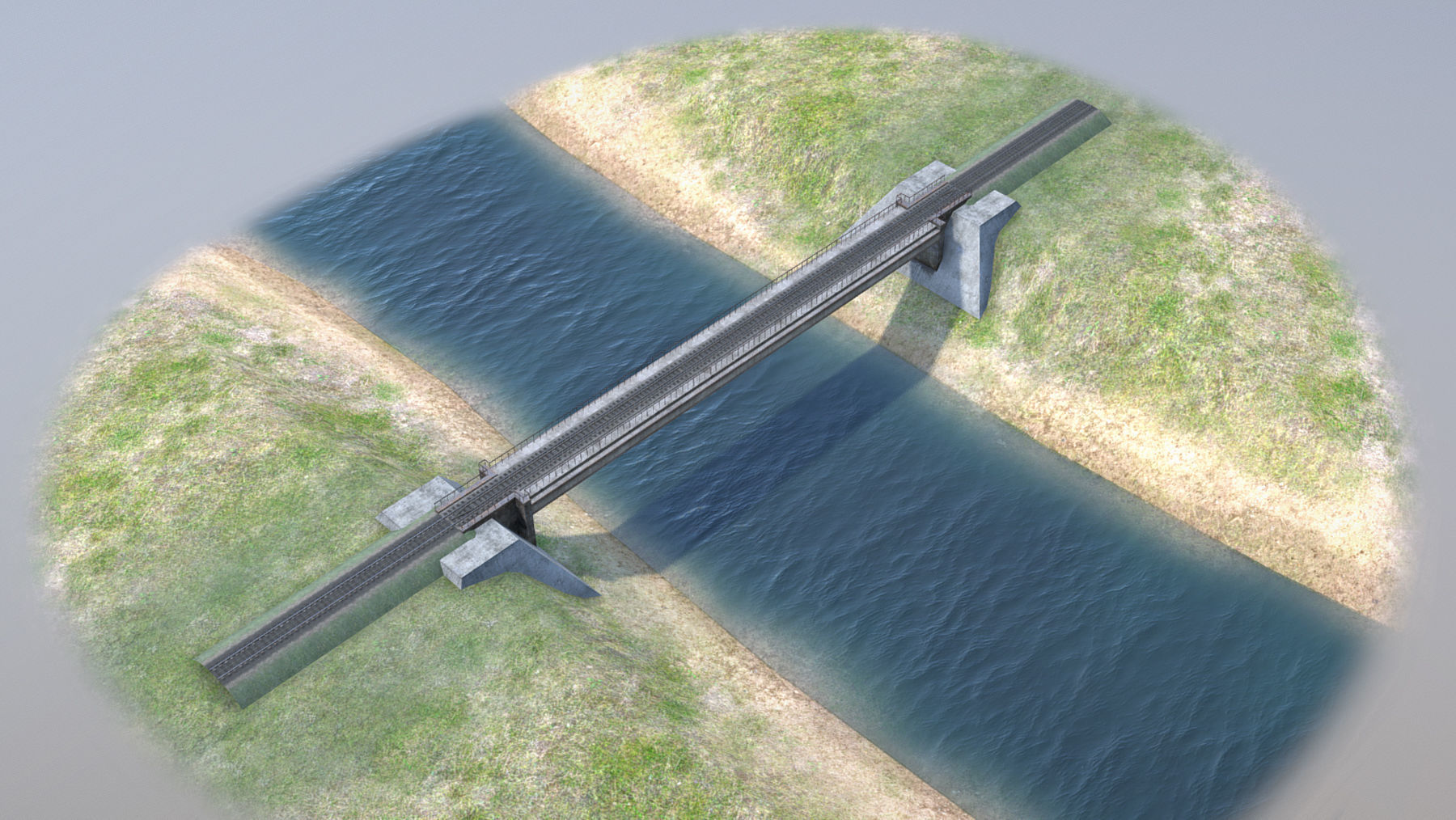 RW Bridge Vologda-II mono Low-poly 3D model_7