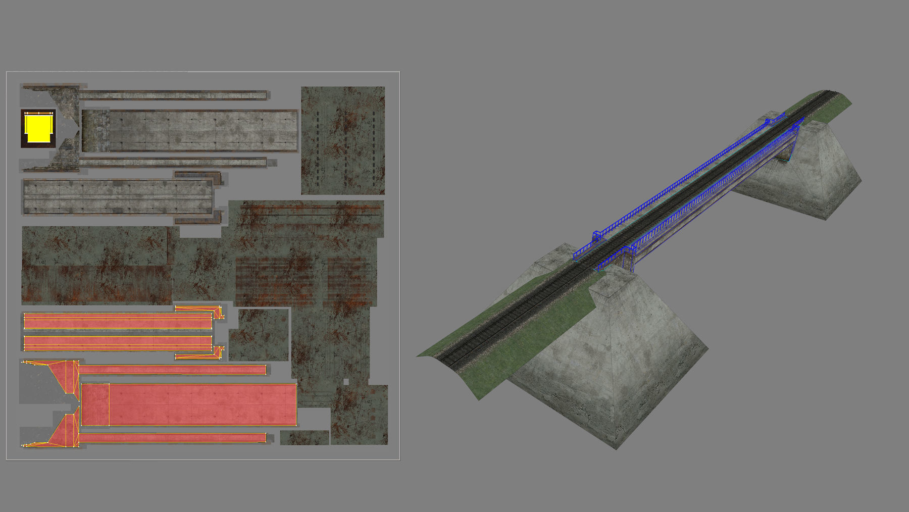 RW Bridge Vologda-II mono Low-poly 3D model_16