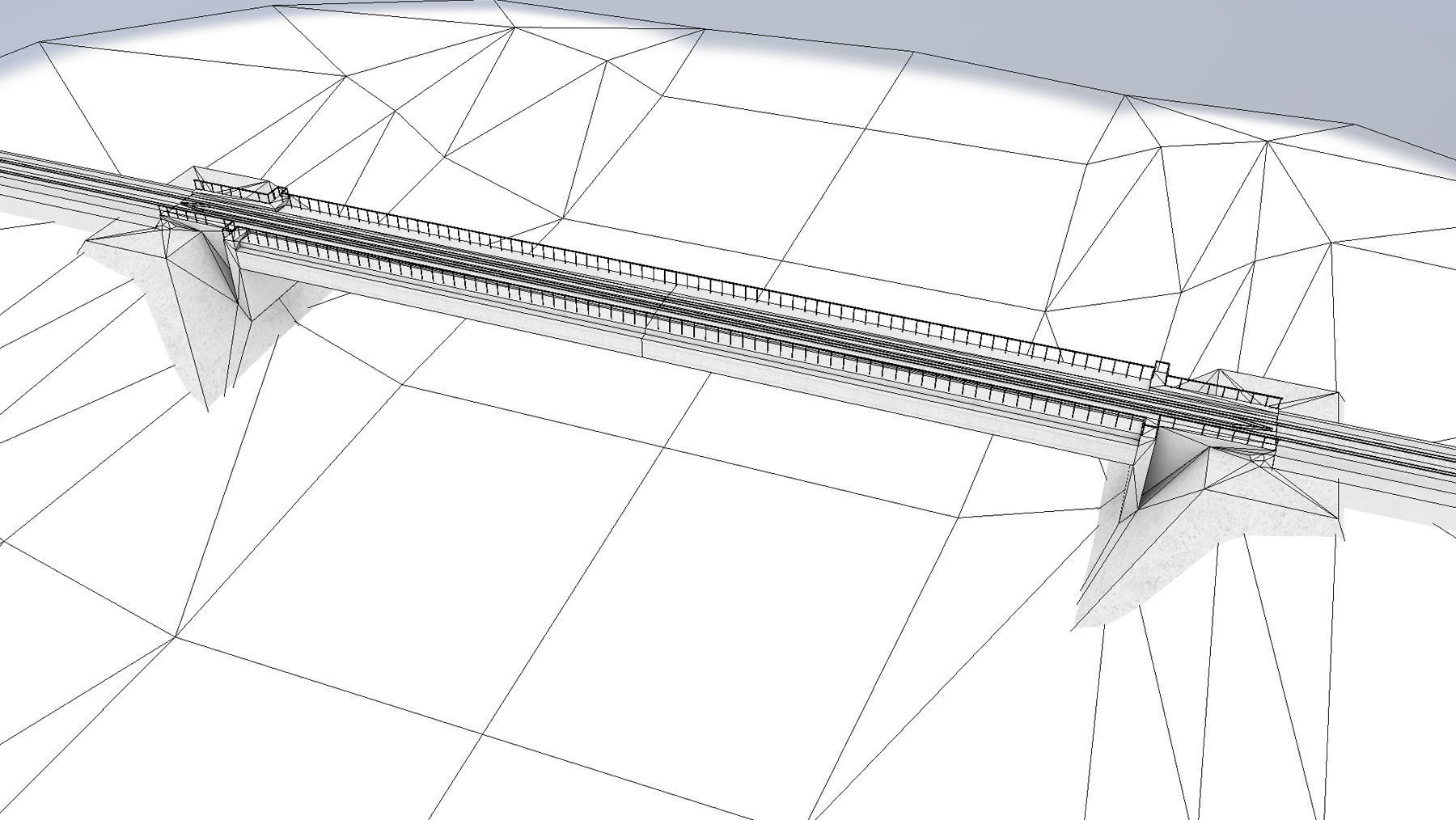 RW Bridge Vologda-II mono Low-poly 3D model_12