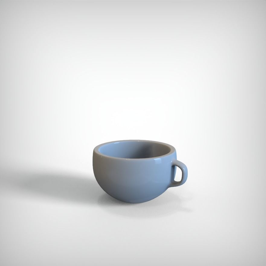 Realistic Mug coffee cup Low-poly 3D model_6