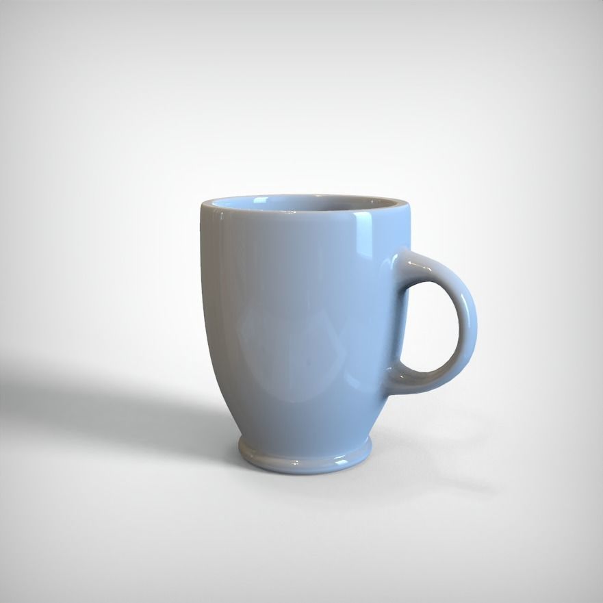 Realistic Mug coffee cup Low-poly 3D model_7