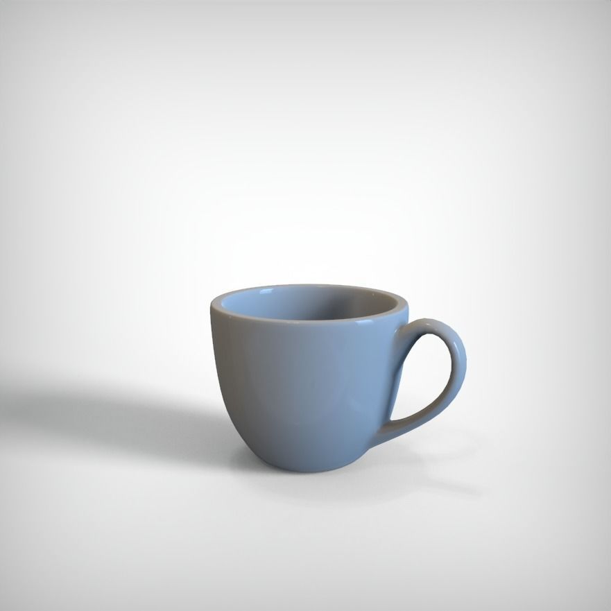Realistic Mug coffee cup Low-poly 3D model_2