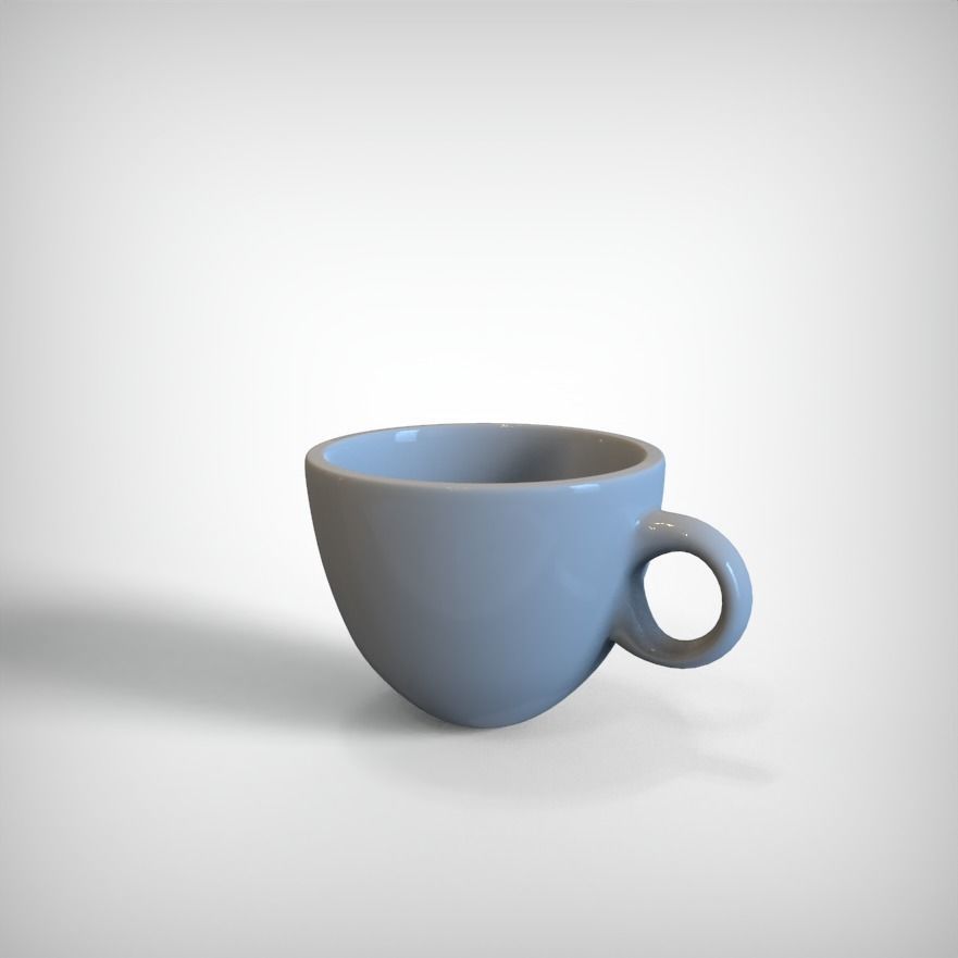 Realistic Mug coffee cup Low-poly 3D model_3